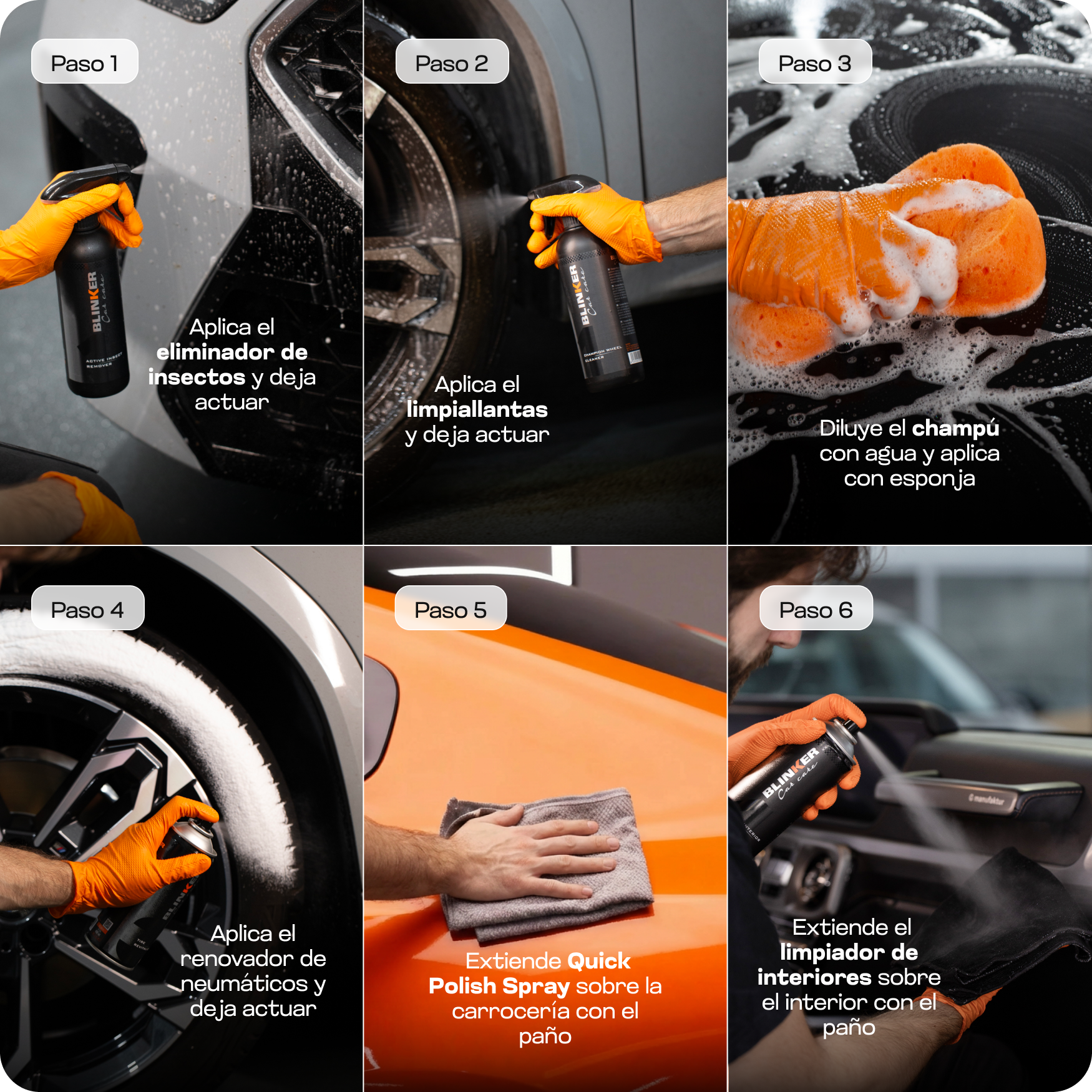 Kit de limpieza Blinker car care