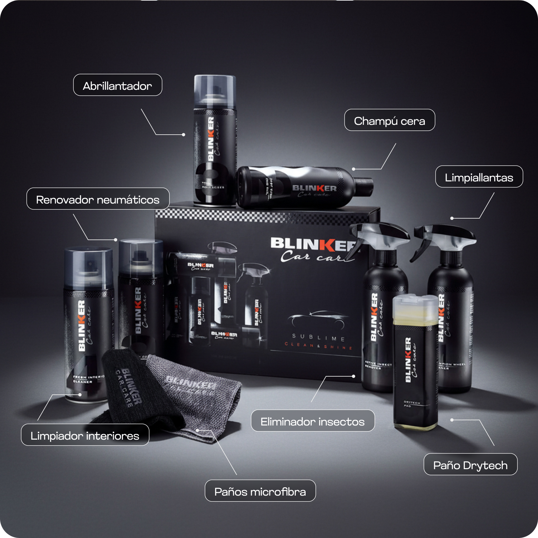 Kit de limpieza Blinker car care